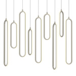 Sienna Color-Select Linear Multi Light Pendant - Painted Nickel / White