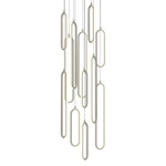 Sienna Color-Select Round Multi Light Pendant - Painted Nickel / White