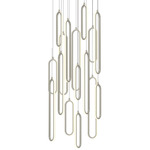 Sienna Color-Select Round Multi Light Pendant - Painted Nickel / White
