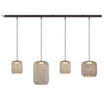 Outrack Nans Outdoor Multi Light Linear Pendant - Aluminum / Brown