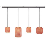 Outrack Nans Outdoor Multi Light Linear Pendant - Aluminum / Red
