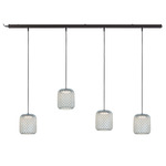 Outrack Nans Outdoor Multi Light Linear Pendant - Aluminum / Beige