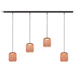 Outrack Nans Outdoor Multi Light Linear Pendant - Aluminum / Red