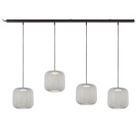 Outrack Nans Outdoor Multi Light Linear Pendant - Aluminum / Beige