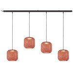 Outrack Nans Outdoor Multi Light Linear Pendant - Aluminum / Red