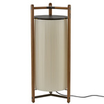 Kando Floor Lamp - Teak Wood / Cream Ribbon