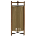 Kando Outdoor Portable Floor Lamp - Teak Wood / Nautical Cord