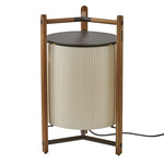 Kando Floor Lamp - Teak Wood / Cream Ribbon