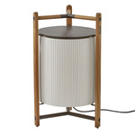 Kando Floor Lamp - Teak Wood / White Ribbon