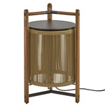 Kando Outdoor Floor Lamp - Teak Wood / Nautical Cord