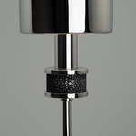 Topanga Petite Table Lamp - Polished Nickel / Charcoal Shagreen