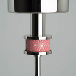 Topanga Petite Table Lamp - Polished Nickel / Peony Shagreen