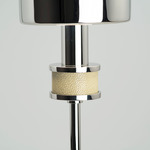 Topanga Petite Table Lamp - Polished Nickel / Sand Shagreen