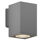 Sera Down Outdoor Wall Light - Silver / Clear