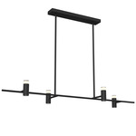 Quartet Color-Select Linear Pendant - Black / Frosted