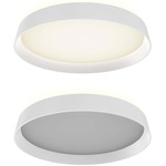 Aurora Dual-Light Color-Select Ceiling Light - White / Frosted