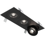 Pivot 4IN Round Color-Select Trio Flat Gimbal Downlight - Black