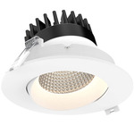 Revolve Round Regressed Gimbal Downlight - White