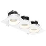 3.5IN Round Color-Select Trio Regressed Gimbal - White