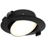 Fusion Color-Select Gimbal Recessed Panel Light - Black / Frosted