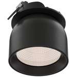 Horus 3 Inch Round Color-Select Gimbal Recessed Downlight - Black / Clear
