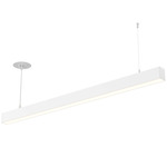Boulevard Color-Select Linear Pendant with Aircraft Cables - White / White