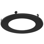 4 Inch Round Recessed Panel Trim Accessory - Black