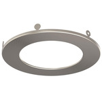 4 Inch Round Recessed Panel Trim Accessory - Satin Nickel
