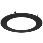 6 Inch Round Recessed Panel Trim Accessory - Black