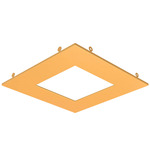 6 Inch Square Recessed Panel Trim Accessory - Gold