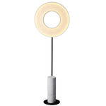 Iris Totem Floor Lamp - White Marble / White