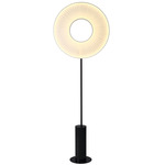 Iris Totem Floor Lamp - Black Marble / White