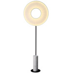 Iris Totem Floor Lamp - White Marble / White