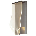 Rinkle Wall Sconce - Brushed Gunmetal / Clear Patterned Acrylic