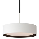 Echo Color-Select Pendant - White / Black / White Acrylic