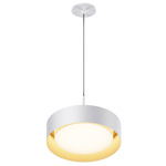 Echo Color-Select Pendant - White / Gold / White Acrylic