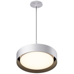 Echo Color-Select Pendant - White / Black / White Acrylic