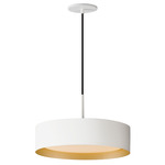 Echo Color-Select Pendant - White / Gold / White Acrylic