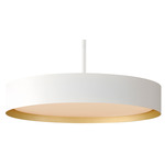 Echo Pendant - White / Gold / White Acrylic