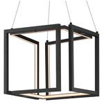 Penrose Box Pendant - Black / White