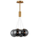 Burst Multi-Light Pendant - Gold / Smoke