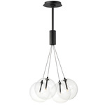 Burst Multi-Light Pendant - Black / Clear