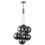 Burst Multi-Light Pendant - Satin Nickel / Smoke