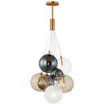Burst Multi-Light Pendant - Gold / Smoke / Clear / Frosted / Amber