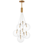 Burst Multi-Light Pendant - Gold / Clear