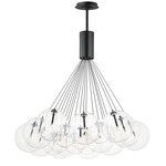 Burst Multi-Light Pendant - Black / Clear