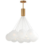 Burst Multi-Light Pendant - Black / Frosted
