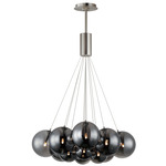 Burst Multi-Light Pendant - Satin Nickel / Smoke