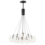 Burst Multi-Light Pendant - Black / Clear