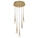 Pierce Multi Light Pendant - Gold / Clear